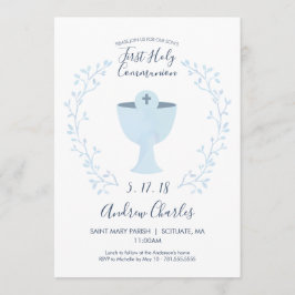 Primeiro convite do comunhão santamente - o menino