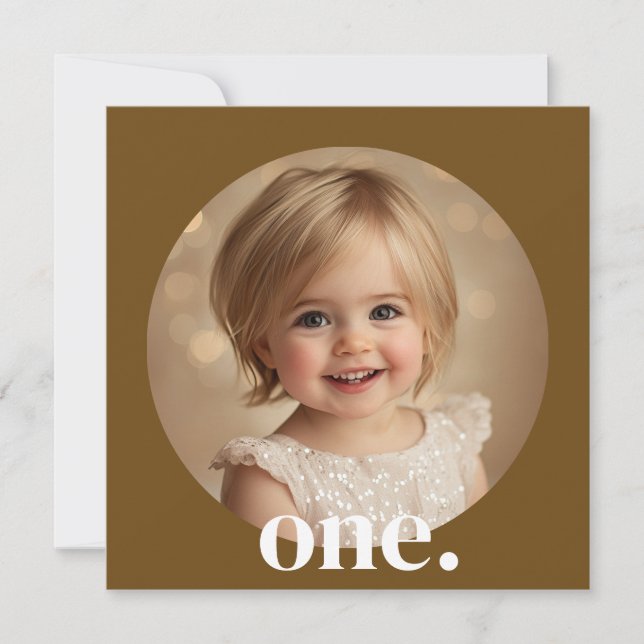 Primeiro Convite Fotográfico de Aniversário em Cas (Frente)