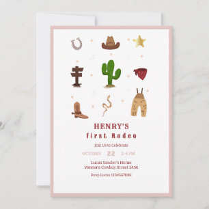 Primeiro Convite para Aniversário de criança Rodei