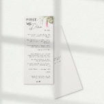 Primeiro, Demos O Menu De Casamento Floral Tropica<br><div class="desc">Um novo design de cardápio de casamento. Apresentando uma caligrafia moderna combinada com uma tipografia serifônica clássica para um olhar chico junto com uma ilustração aquarela de verde tropical e flores em cores mutadas. Se precisar de ajuda ou se tiver perguntas, entre em contato comigo (Maria) usando o botão de...</div>