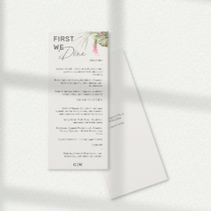 Primeiro, Demos O Menu De Casamento Floral Tropica