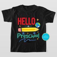 Primeiro Dia Da Escola Alô, Camiseta Pré-Escolar
