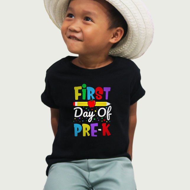 Primeiro dia da pré-escola Toddler T-Shirt (Criador carregado)