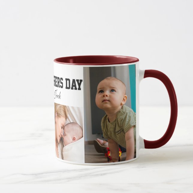 primeiro dia das mães colagem de fotos fofa Caneca (Direita)