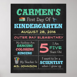 Primeiro Dia de Aula do Poster de Props de Foto pa