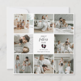 Primeiro Dia de os pais - Pegadas de Bebês e Coraç