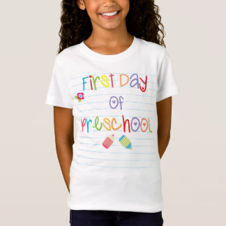 Primeiro dia do t-shirt pré-escolar