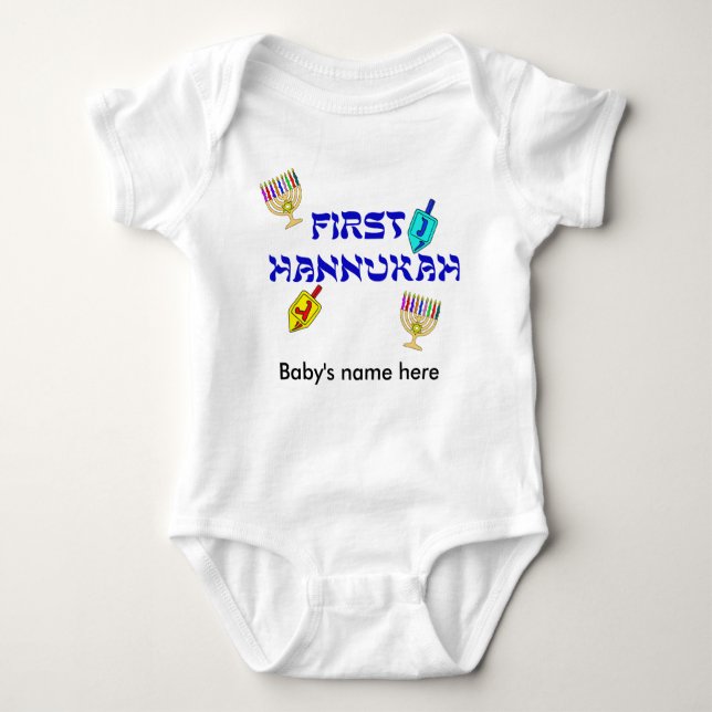 Primeiro Hannukah personaliza o t-shirt (Frente)