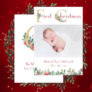 Primeiro Natal, Anúncio de Foto do Bebê