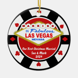 Primeiro Natal Casado Vegas Enfeite 2024