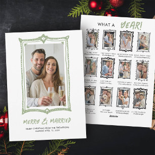 Primeiro Natal Casados Diversão Anúncio de Casamen