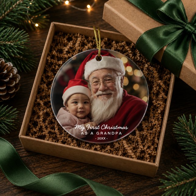 Primeiro Natal como Avô Enfeite de Foto (Criador carregado)