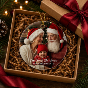 Primeiro Natal como Avós Enfeite de Foto
