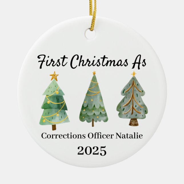Primeiro Natal como Enfeite de Oficial Correcional (Frente)