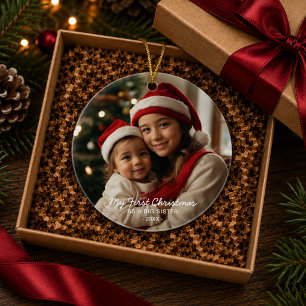 Primeiro Natal como Irmã Mais Velha Enfeite de Fot