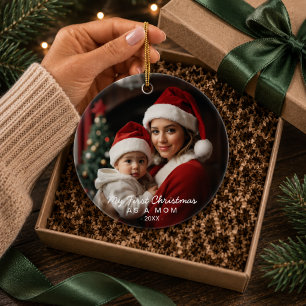 Primeiro Natal como Mãe Enfeite de Foto