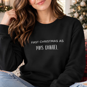 Primeiro Natal como Senhora Camisa Nome Personaliz