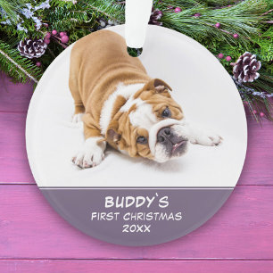 Primeiro Natal de Cachorrinho Lavanda Ornamento de