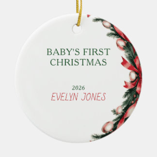 Primeiro Natal do Bebê Enfeite 2026