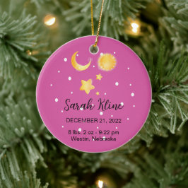 Primeiro Natal do Bebê Enfeite de Cerâmica