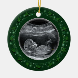 Primeiro Natal do Bebê Ornamento de Cerâmica