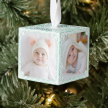 Primeiro Natal do Bebê | Verde-Menta com Múltiplas