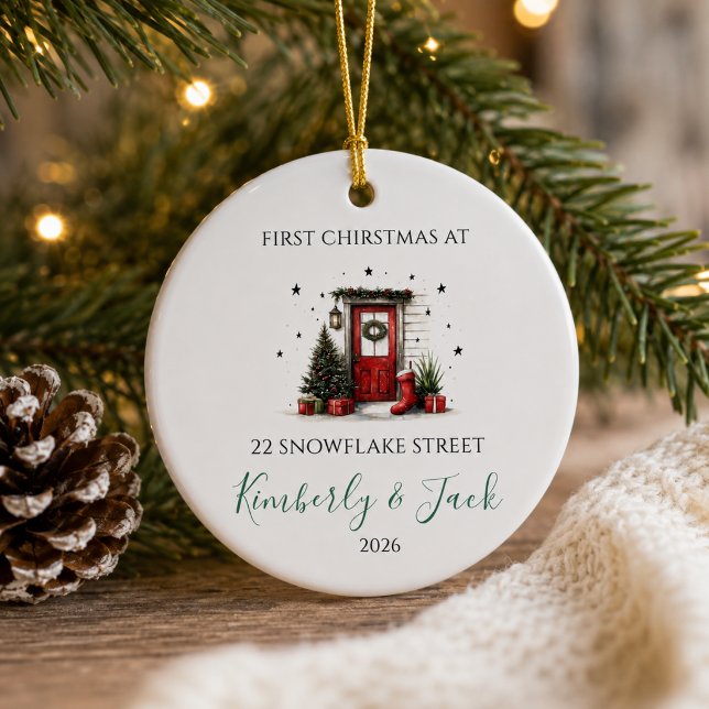 Primeiro Natal em Nossa Nova Casa Enfeite de Natal (Criador carregado)