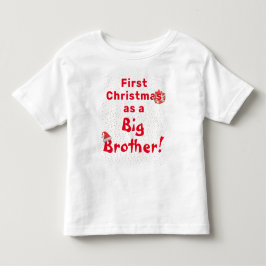 Primeiro Natal Irmão Camiseta de Bebê