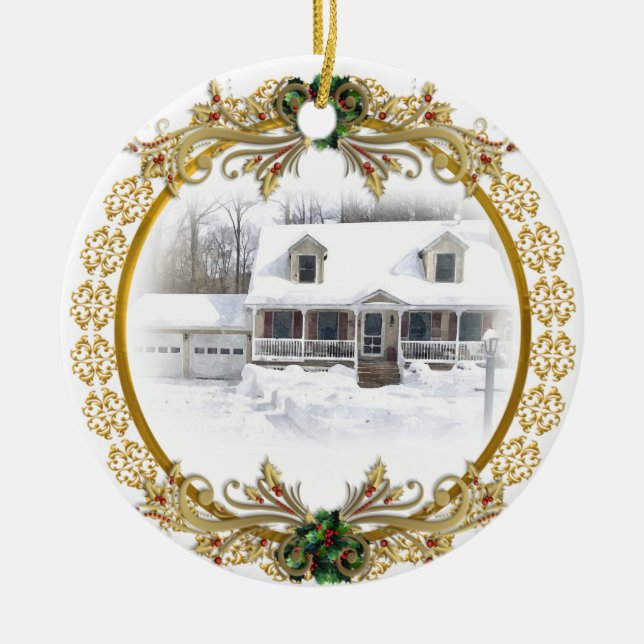 Primeiro Natal no Novo Ornamento Doméstico (Frente)