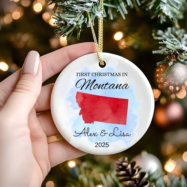 Primeiro Natal no Ornamento Estatal de Montana (Criador carregado)