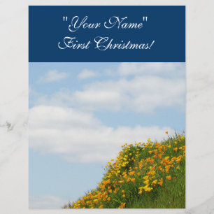 Primeiro Natal Papel Scrapbook Céu Azul