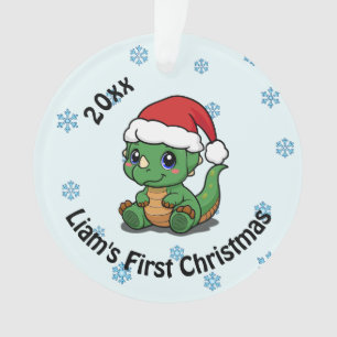 Primeiro Ornamento Acrílico de Natal Personalizado
