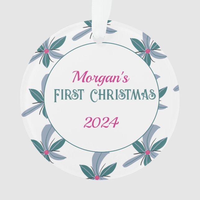 Primeiro Ornamento de Natal (Frente)