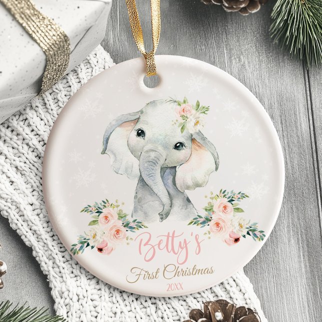 Primeiro Ornamento de Natal Animais Safari (baby’s first christmas ornament, personalized christmas ornament, custom baby ornament, newborn holi)