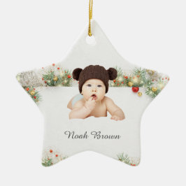 Primeiro Ornamento de Natal do Clássico Frame Baby