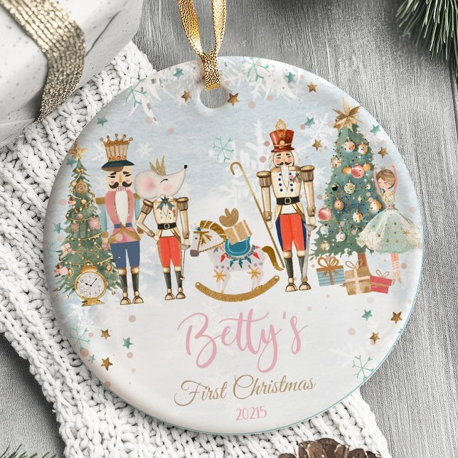 Primeiro Ornamento de Natal O balé Nutcracker (baby’s first christmas ornament, personalized christmas ornament, custom baby ornament, newborn holi)
