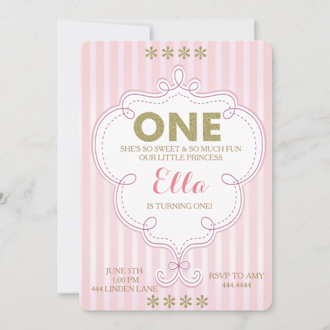 Primeiro ouro do aniversário e convites (Frente)