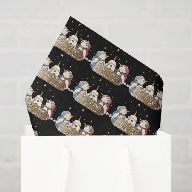 Primeiro papel de tecido Snowman (Sacola de presentes)