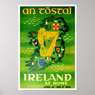 Primeiro poster de viagens de navegação na Irlanda