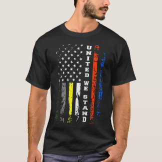Primeiro Respondente Camisa Thirt Patriótico Ameri