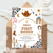 Primeiro Rodeio Convite de Aniversário de 1 Ano Co