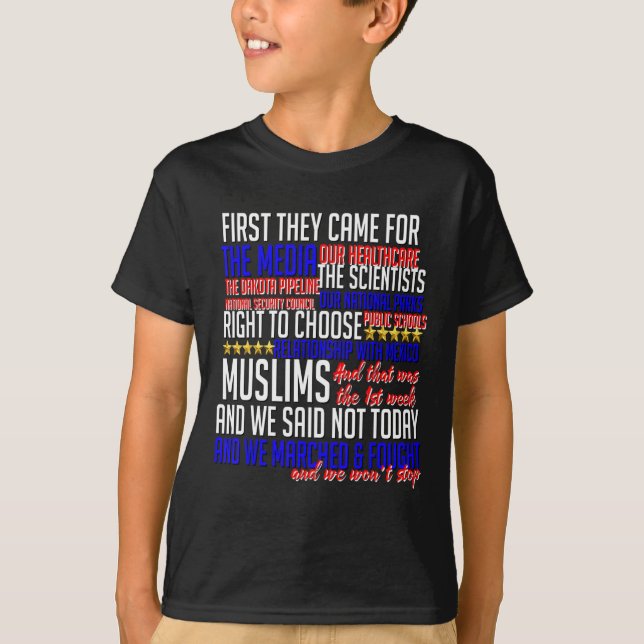 Primeiro Vieram Para Camisas De Ciência Dos Direit (Frente)