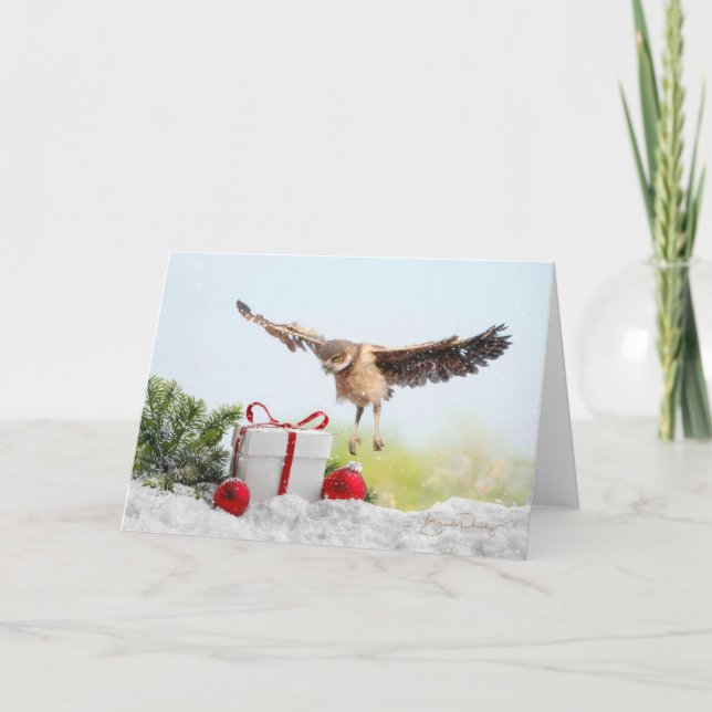 Primeiro voo no Natal - Cartão de Férias 5x7 (Frente)