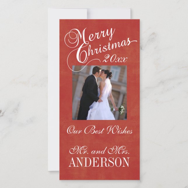 Primeiros Cartões com fotos de Saudação de Natal (Frente)