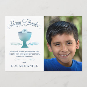 Primeiros cartões de agradecimentos do comunhão