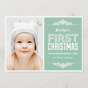 Primeiros Cartões de natal de Natal do Bebê - Ba