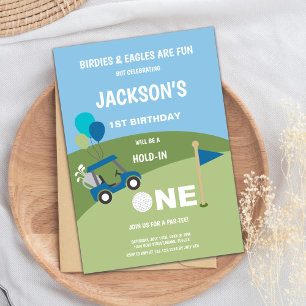 Primeiros Convites de Aniversário de Golfe