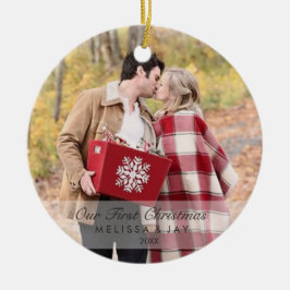 Primeiros feriados Monogrammed dos enfeites de