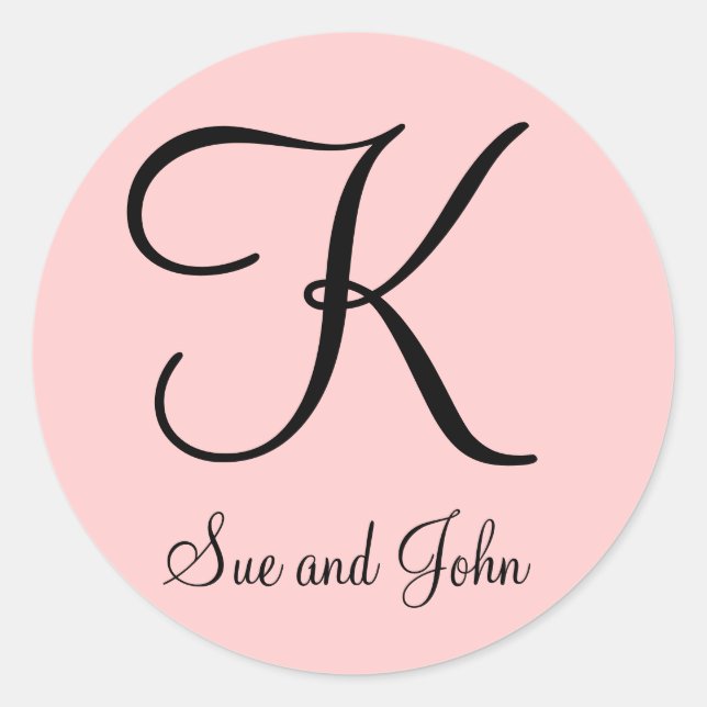 Primeiros nomes e último preto inicial no adesivo  (Frente)