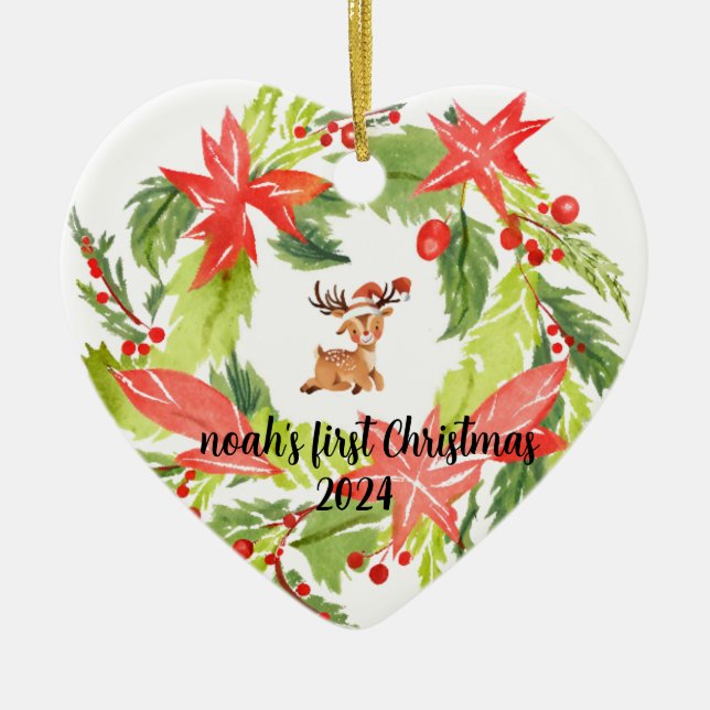 Primeiros ornamentos personalizados de nomes de be (Frente)